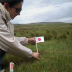 apanese Whisky Expert Mika Tanimoto at Laphroaig Distillery in 2009, claiming her one square foot of land on the Isle of Islay.