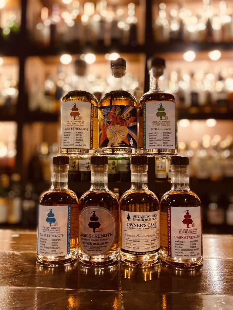 "An experimental limited release bottle from Kameda Distillery in Niigata, reflecting the 'beautiful' and logical spirit-making witnessed by Mika Tanimoto.